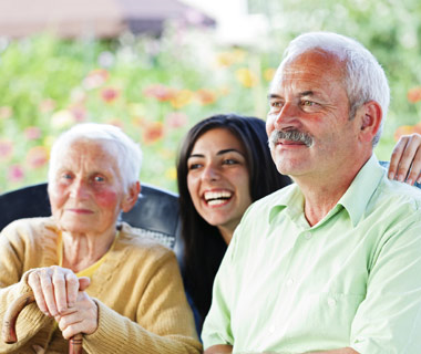 Woman and her grandparents