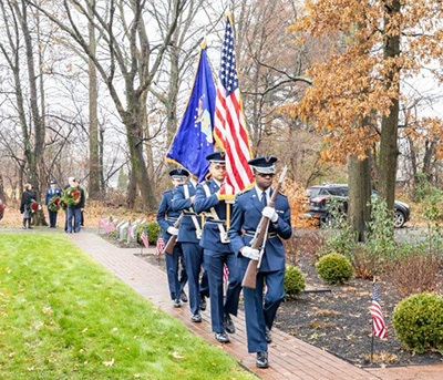 Color guard at Arlington Cemetery